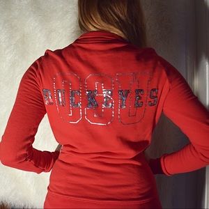 PINK Victoria’s Secret Buckeye half zip sweatshirt